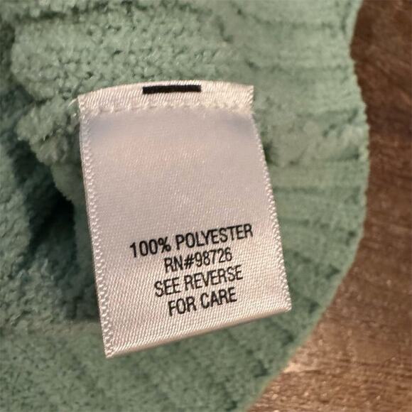 Sonoma Petite V-Neck Cable Knit Sweater Mint Green Women's L Pullover Office EUC - Picture 4 of 8